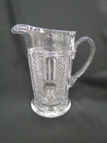 Appraisal: Waterford Cut Crystal Pitcher diamond and ray cut signed excellent