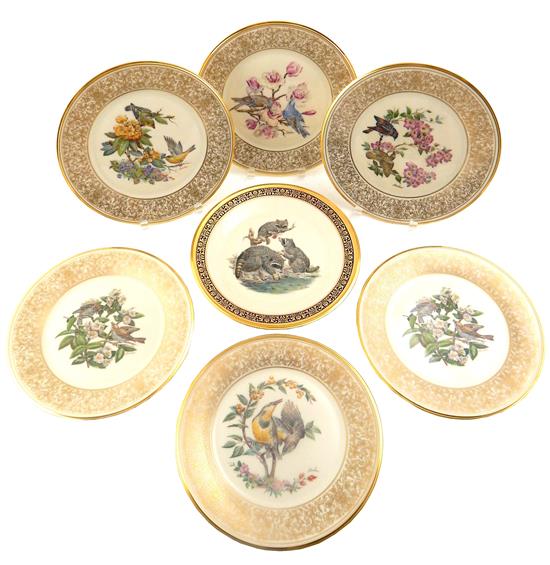 Appraisal: Seven th C Lenox limited edition plates adapted from original