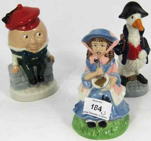 Appraisal: Wade figures Goosey Gander Humpty Dumpty And Little Miss Muffet