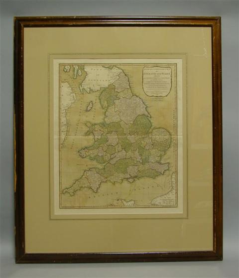 Appraisal: LAURIE WHITTLE MAP OF ENGLAND AND WALES h w in