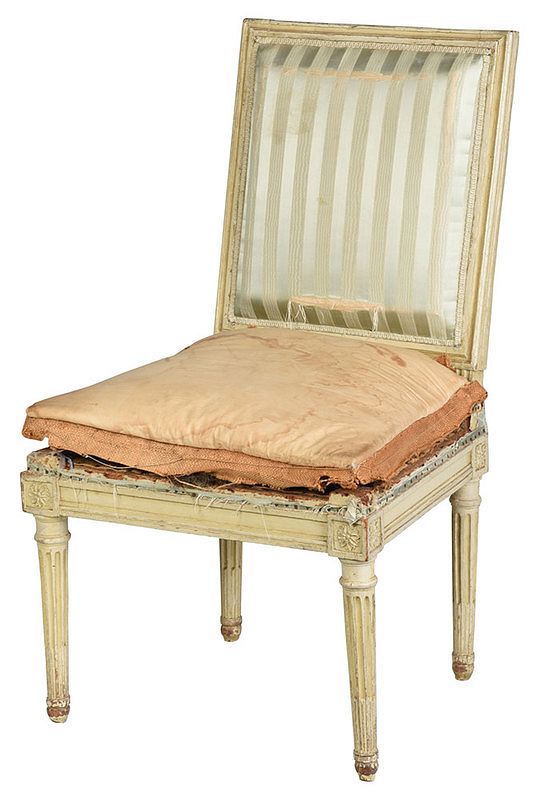 Appraisal: A Signed Louis XVI Carved and Painted Side Chair stamped