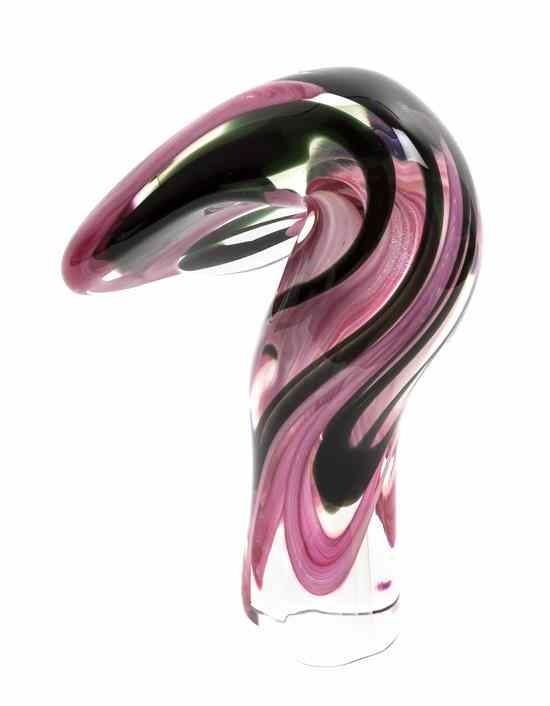 Appraisal: A Glass Sculpture John Lotton of free form having internal