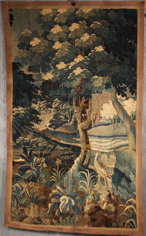 Appraisal: FLEMISH TAPESTRY - th century Fantasy View of Verdant Wetlands