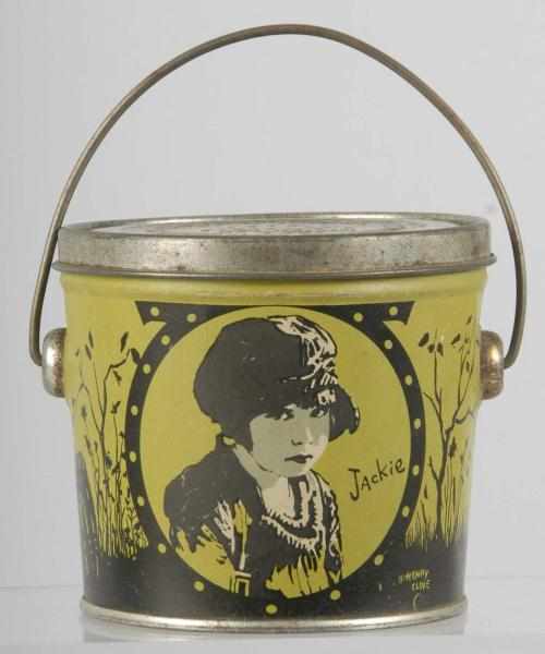 Appraisal: Jackie Coogan Candy Pail Description Nice image of Jackie Coogan