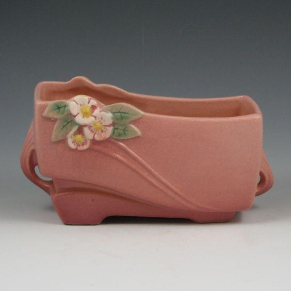 Appraisal: Roseville Mock Orange planter in pink Marked Roseville USA -