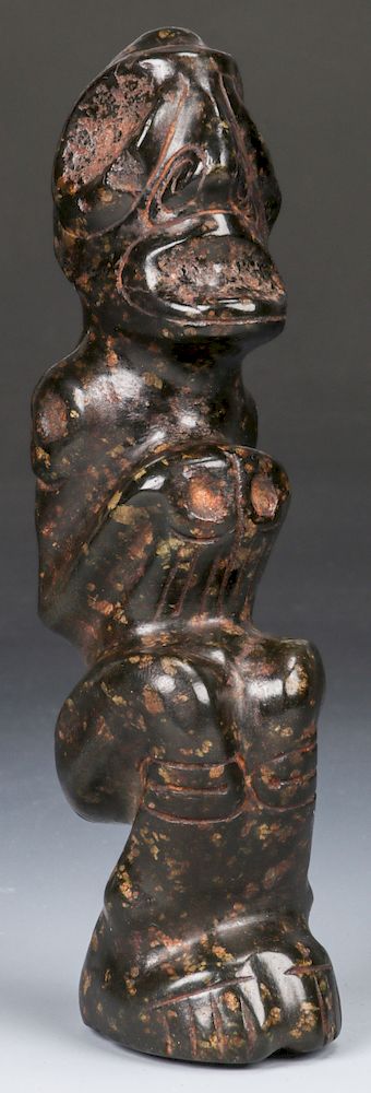 Appraisal: Taino Serpentine Anthropic Idol - CE Taino Serpentine Anthropic Idol