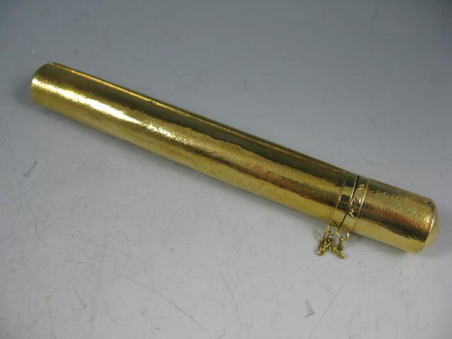 Appraisal: KT Gold Cigar Case hallmarked for KT gold to inner