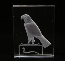 Appraisal: Baccarat Cameo Glass Intaglio crystal block with beveled edges Image