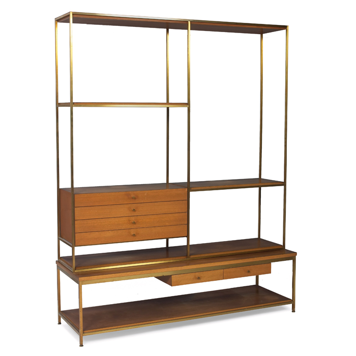 Appraisal: Paul McCobb Irwin Collection wall unit by Calvin two pieces