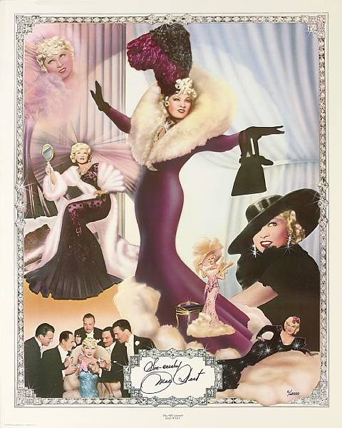 Appraisal: A Mae West signed limited edition print Depicting a collage