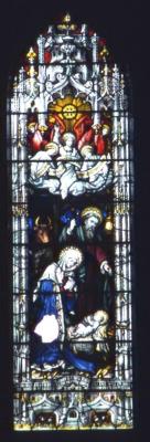 Appraisal: A STAINED GLASS WINDOW BY THE JOHN HARDMAN STUDIOS depicting