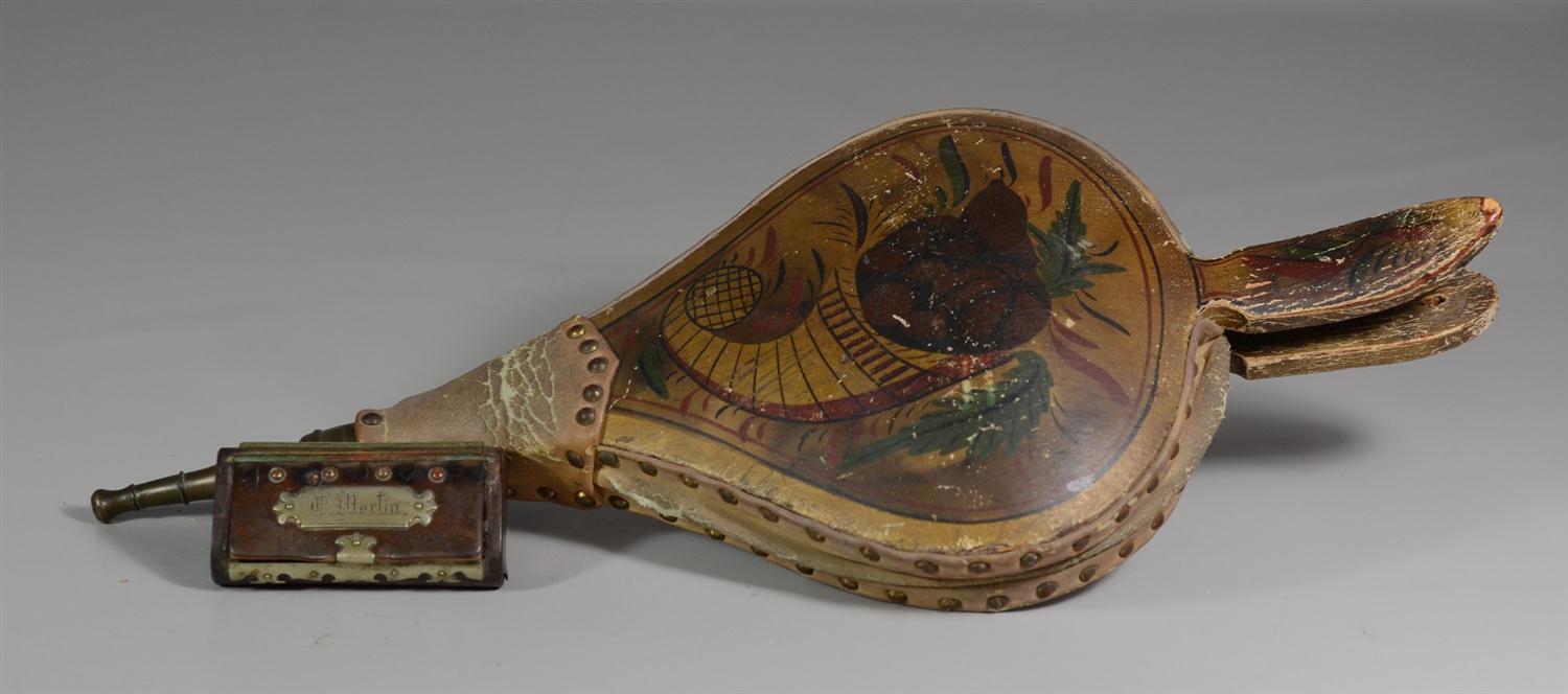 Appraisal: pcs to include an original paint decorated bellows and a