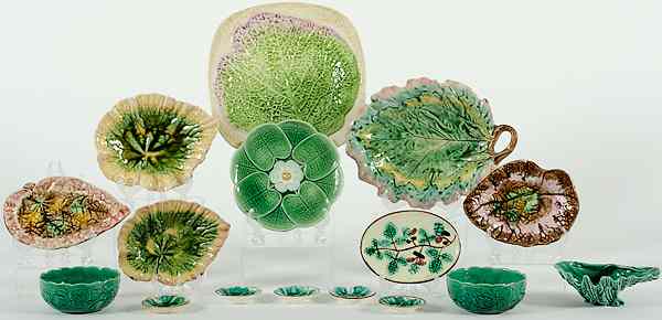 Appraisal: Majolica Tablewares American and Continental an assembled group of sixteen