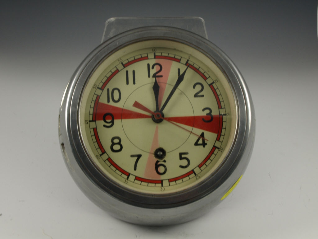 Appraisal: Russian Ship's Radio Room Clock ca s steel casing painted