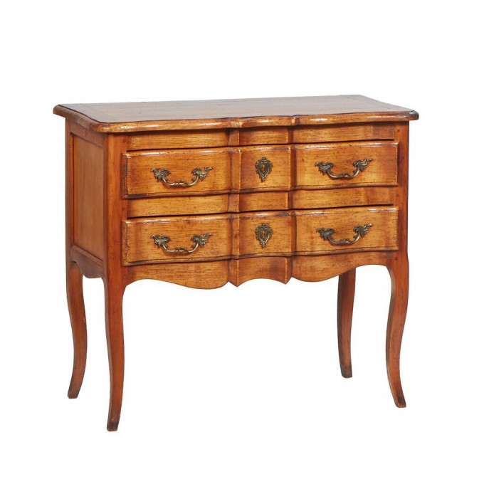 Appraisal: French Louis XV Style Carved Cherry Commode th c the