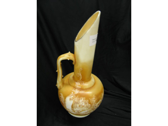 Appraisal: Victorian Art Glass Ewer milk glass attributed to Snyder homestead