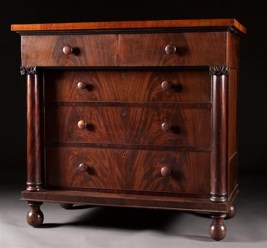 Appraisal: American Classical mahogany chest of drawers circa attributed to John