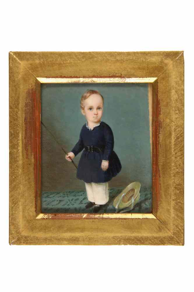 Appraisal: MINIATURE PORTRAIT - Federal Period Oil on Ivory Portrait of