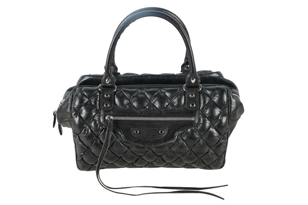 Appraisal: BALENCIAGA HANDBAGwith dust cover two handles with quilted design inches