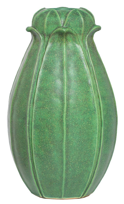 Appraisal: Arts amp Clay Company vase double gourd form with sculpted