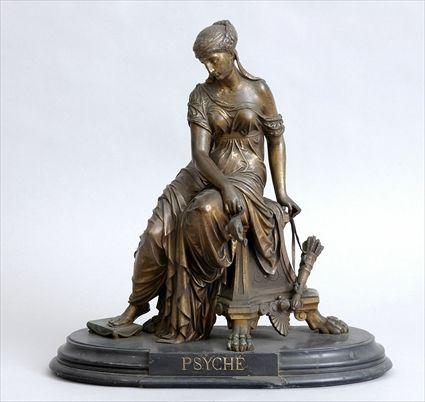 Appraisal: GILT-BRONZE FIGURE OF PSYCHE Modeled as a sandaled classical maiden