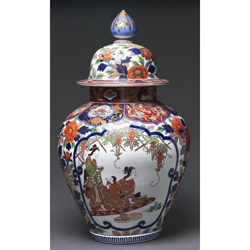 Appraisal: A Japanese Imari jar and cover Taisho period enamelled with