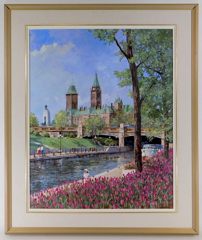 Appraisal: Inge Claussen O C Springtime in Ottawa Landscape Canada th