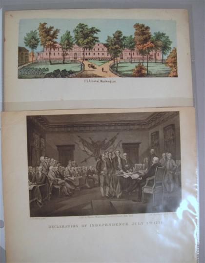 Appraisal: pieces American Engraved Quarto Vignette Sheets Magnus Charles pub Declaration