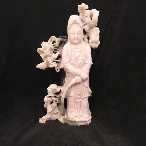 Appraisal: Chinese Carved Jade Figurine of Quan Yin tall