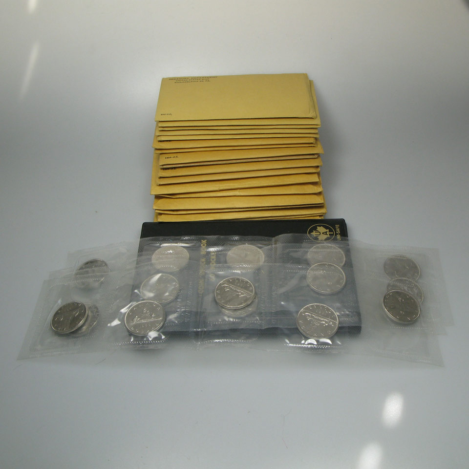 Appraisal: Canadian Dollars Canadian uncirculated coin sets U S uncirculated coin