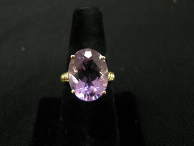 Appraisal: Amethyst Ring carat oval gem in k yellow gold