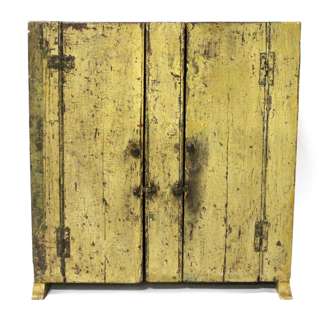 Appraisal: A th century North European painted pine two door side