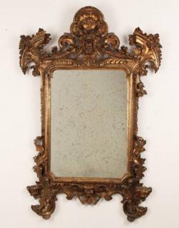 Appraisal: TH C ITALIAN RENAISSANCE CARVED GILTWOOD MIRROR TH C ITALIAN