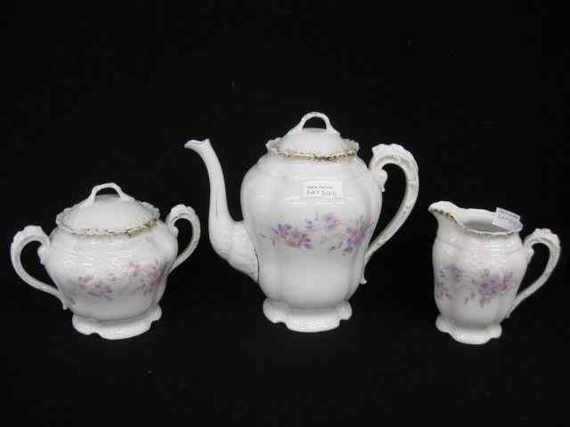 Appraisal: Victorian Austria Porcelain Coffee Set pot creamer sugar with floral