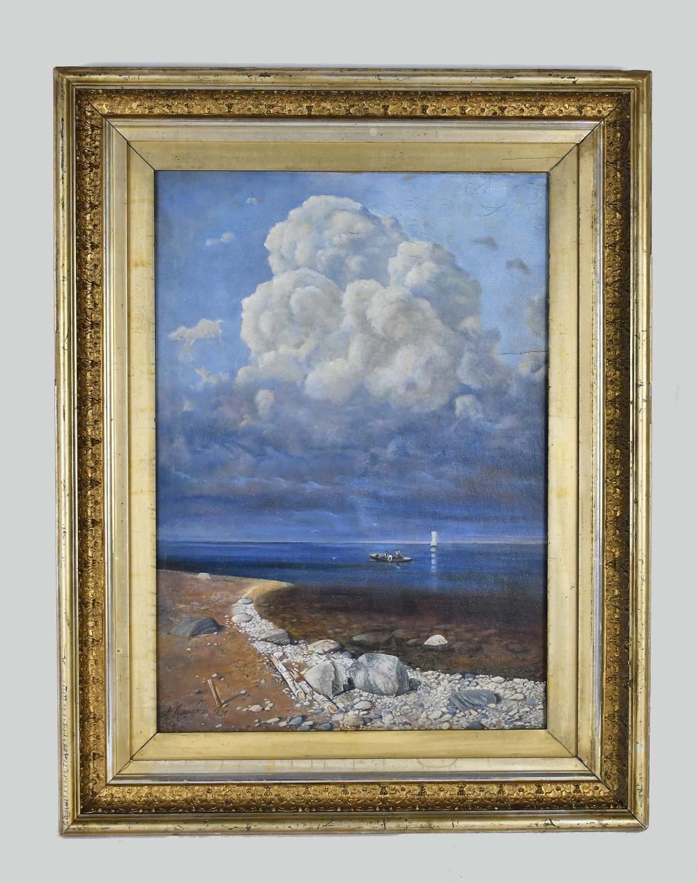 Appraisal: ARKHIP KUINDZHI RUSSIAN - PAINTINGAttributed to Seashore with Boaters in