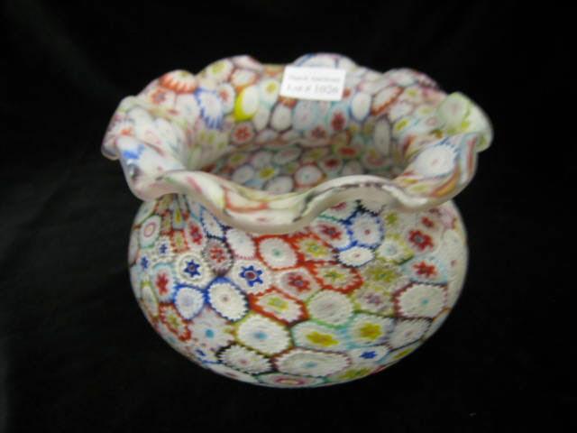 Appraisal: Italian Milifori Art Glass Bowl rich colors satin finish diameter