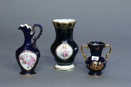 Appraisal: A Limoges ewer together with a Limoges urn-shaped vase and