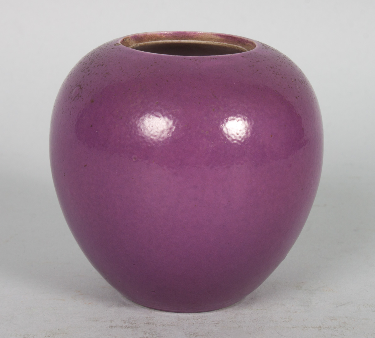 Appraisal: Chinese monochrome porcelain jar late th century plum glaze with