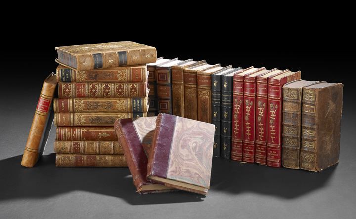 Appraisal: Collection of Twenty-Four French Decorative Bindings composed of leather and