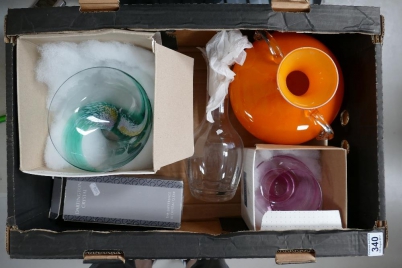 Appraisal: A mixed collection of glassware items to include boxed Caitness