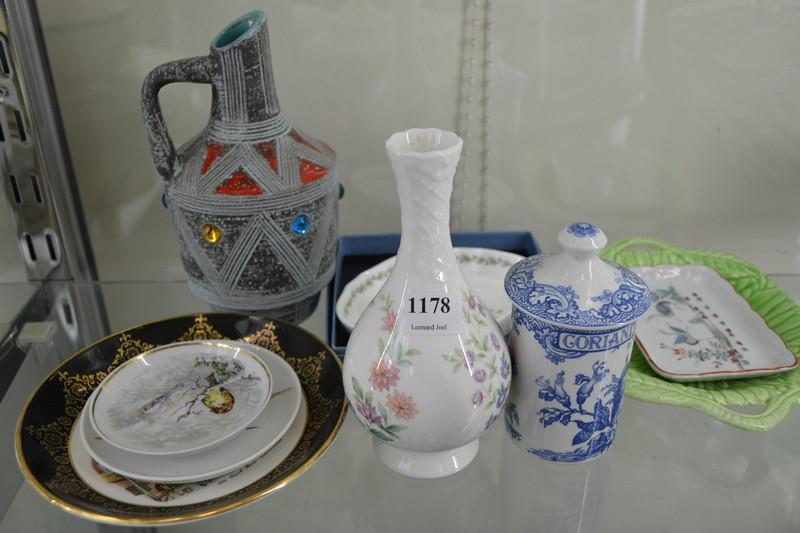 Appraisal: COLLECTION OF ASSORTED CHINA INCL WEDGWOOD SPODE CANNISTER MAJOLICA ETC