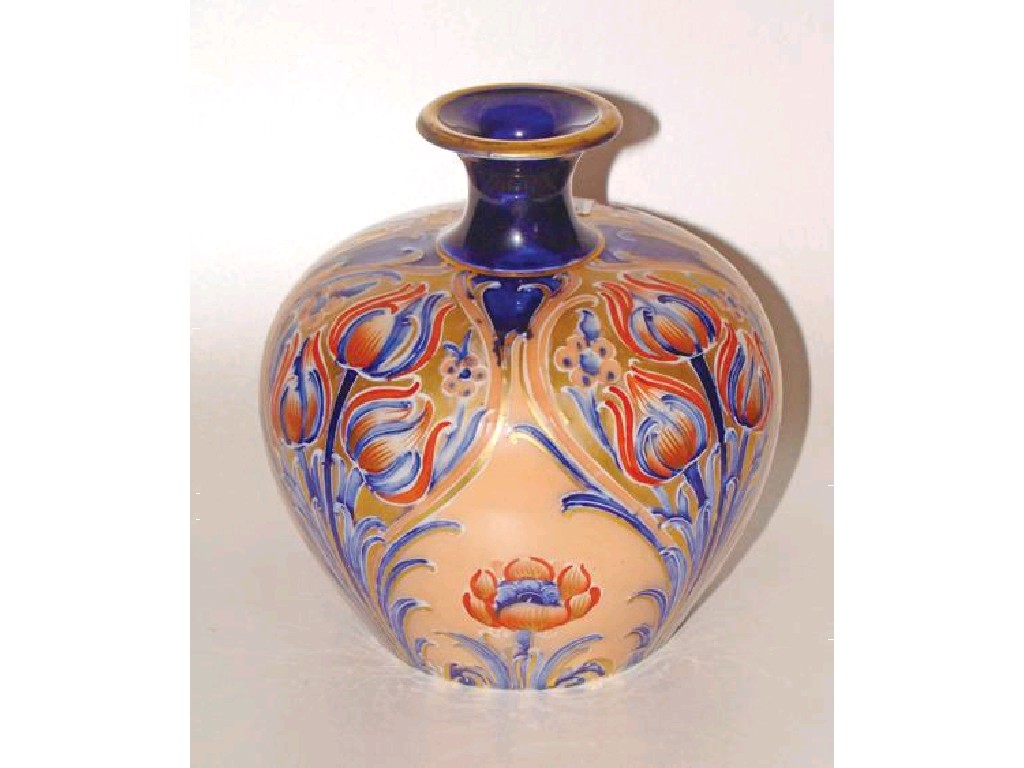 Appraisal: A MACINTYRE AURELAIN VASE with a narrow neck and bellied