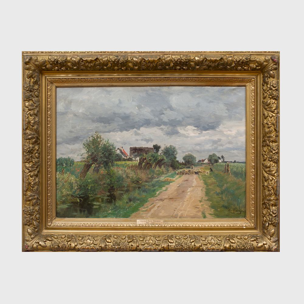 Appraisal: Edmond Marie Petitjean - Paysage Oil on canvas signed 'E