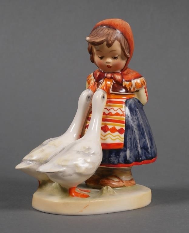 Appraisal: International Hummel Serbian Goose Girl This piece is very similar