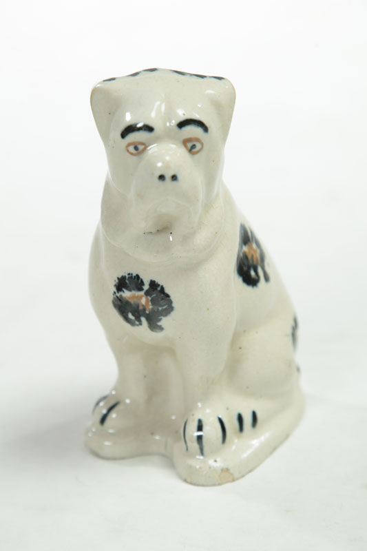 Appraisal: POTTERY DOG Crooksville Ohio late th-early th century Seated mastiff