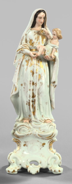 Appraisal: Rare White and Gold Paris Porcelain Figure of The Virgin