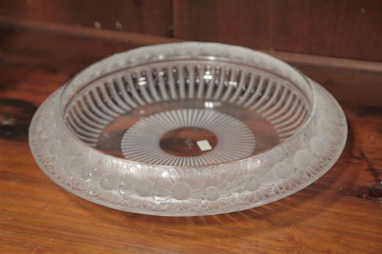 Appraisal: LALIQUE CENTER BOWL In Marguerites pattern with geometric and daisy