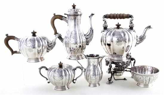 Appraisal: Edwardian sterling tea and coffee service retailed by James Robinson