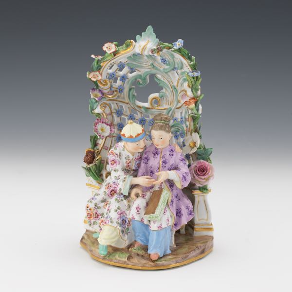 Appraisal: MEISSEN PORCELAIN FIGURAL GROUPING CA - x x - Porcelain