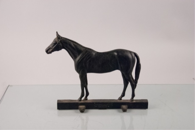 Appraisal: Virginia Metalcrafters Horse Door Stop Cast Iron thoroughbred Virginia Metalcrafters